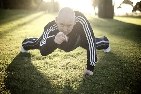 Plank with coaching cues during a personal training session